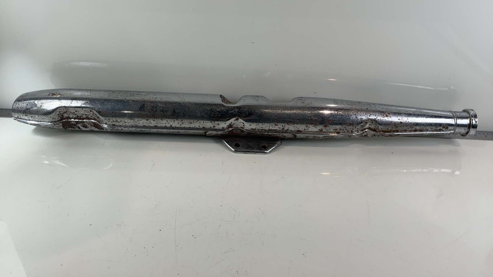 Suzuki Titan T500 500cc Left Exhaust Muffler 1968-1975 OEM 14302-15301 - Image 6