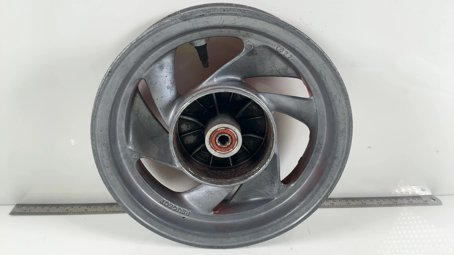 Peugeot Zenith 50 Front Wheel Rim 1994-1999 OEM 733628GW 2.5x10 - Image 2