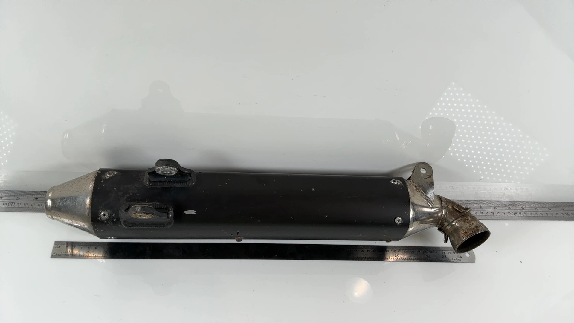 KTM Duke II 640 LC4 640CC Left Exhaust Muffler Silencer 1999-06 OEM 58705070000 - Image 3