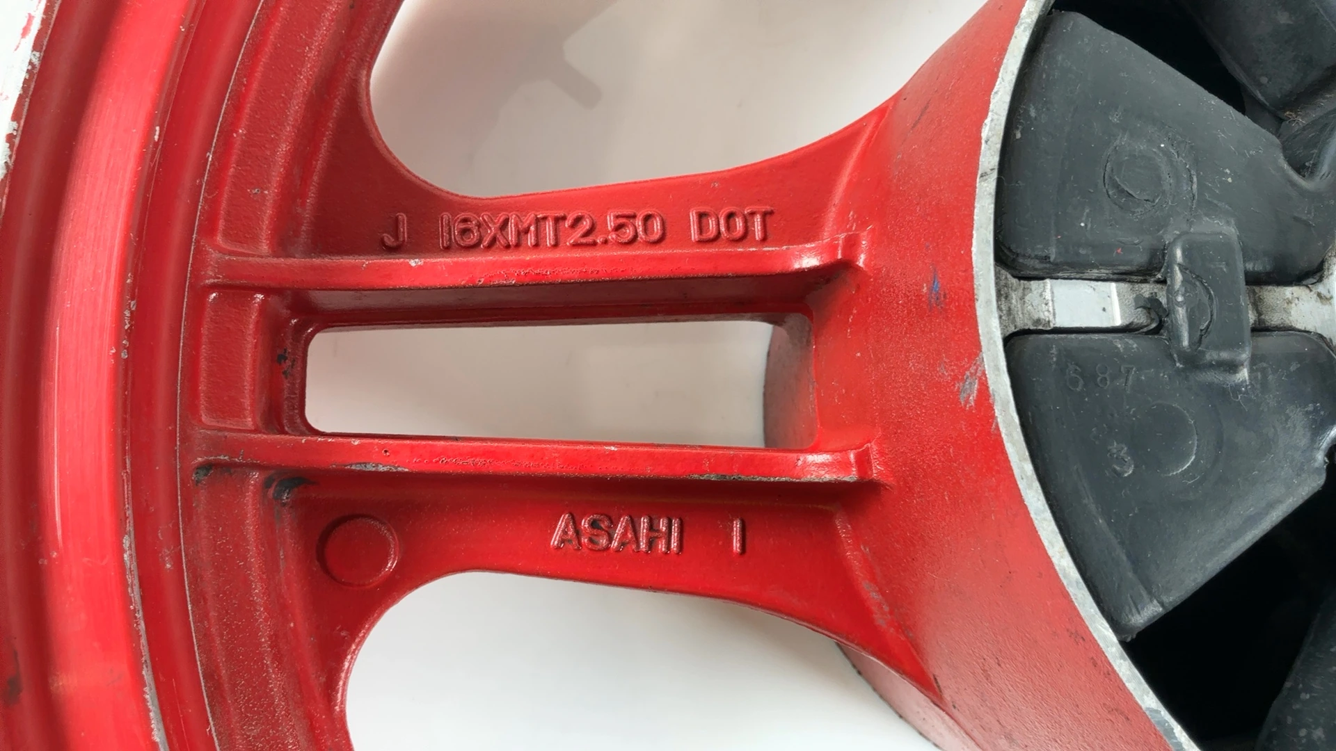 Kawasaki Ninja GPZ500 EX500 500cc Rear Wheel Rim 1987-93 OEM 41073-1413 Asahi 1 - Image 7