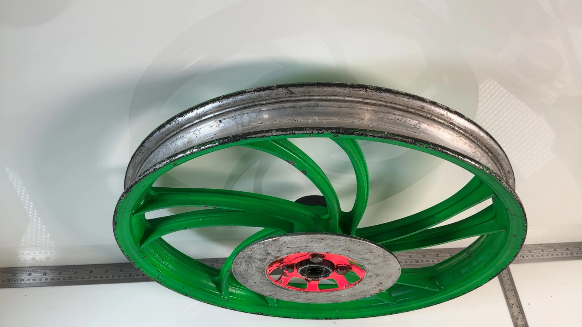 Yamaha RZ50 5R2 50cc Front Wheel Rim 1981-1985 OEM 5R2-25168-00-98 Asahi F-12 - Image 4